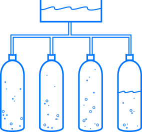 Ocorre de forma automática em equipamentos modernos e sem contato manual. Nossas embalagens são leves, práticas, resistentes e atraentes, oferecendo maior vida-útil e conservação das características físico-químicas dos produtos.